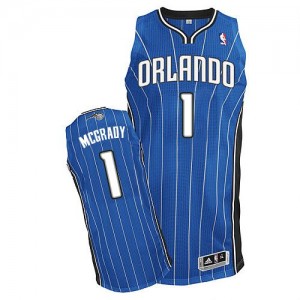 Orlando Magic Tracy Mcgrady #1 Road Authentic Maillot d'équipe de NBA - Bleu royal pour Homme
