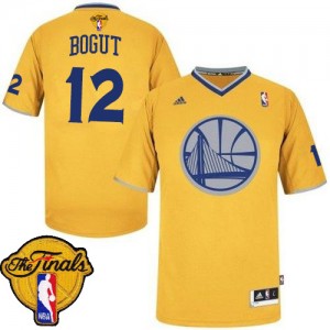 Maillot NBA Swingman Andrew Bogut #12 Golden State Warriors 2013 Christmas Day 2015 The Finals Patch Or - Homme