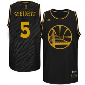 Maillot Adidas Noir Precious Metals Fashion Authentic Golden State Warriors - Marreese Speights #5 - Homme