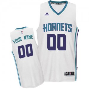 Charlotte Hornets Authentic Personnalisé Home Maillot d'équipe de NBA - Blanc pour Femme