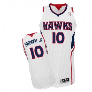 Atlanta Hawks #10 Adidas Home Blanc Authentic Maillot d'équipe de NBA pas cher - Tim Hardaway Jr. pour Homme