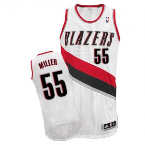 Maillot Adidas Blanc Home Authentic Portland Trail Blazers - Mike Miller #55 - Homme