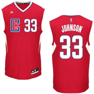 Maillot NBA Los Angeles Clippers #33 Wesley Johnson Rouge Adidas Swingman Road - Homme