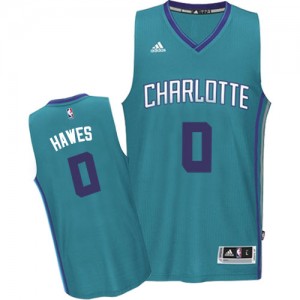 Maillot NBA Bleu clair Spencer Hawes #0 Charlotte Hornets Road Authentic Homme Adidas