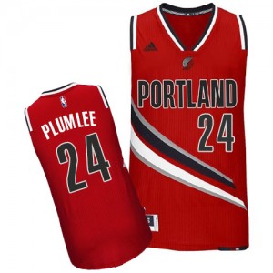 Maillot Swingman Portland Trail Blazers NBA Alternate Rouge - #24 Mason Plumlee - Homme