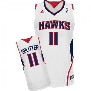 Maillot NBA Atlanta Hawks #11 Tiago Splitter Blanc Adidas Swingman Home - Homme