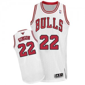 Maillot Authentic Chicago Bulls NBA Home Blanc - #22 Taj Gibson - Homme