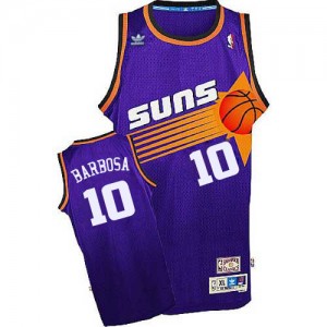 Maillot NBA Phoenix Suns #10 Leandro Barbosa Violet Adidas Swingman Throwback - Homme