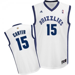 Memphis Grizzlies #15 Adidas Home Blanc Swingman Maillot d'équipe de NBA magasin d'usine - Vince Carter pour Homme