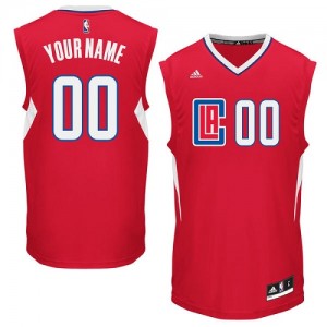Maillot NBA Los Angeles Clippers Personnalisé Authentic Rouge Adidas Road - Femme