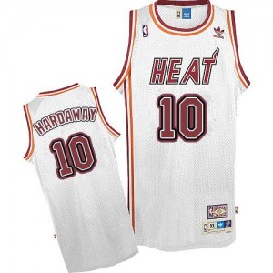 Maillot NBA Blanc Tim Hardaway #10 Miami Heat Throwback Swingman Homme Adidas