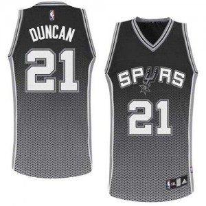 Maillot NBA Authentic Tim Duncan #21 San Antonio Spurs Resonate Fashion Noir - Homme