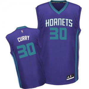 Maillot Authentic Charlotte Hornets NBA Alternate Violet - #30 Dell Curry - Homme