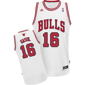 Maillot NBA Swingman Pau Gasol #16 Chicago Bulls Home Blanc - Homme