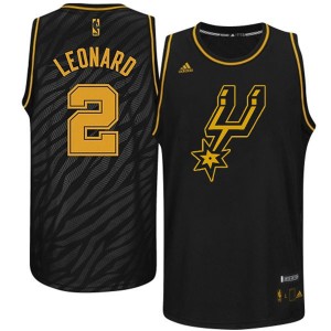Maillot NBA San Antonio Spurs #2 Kawhi Leonard Noir Adidas Swingman Precious Metals Fashion - Homme
