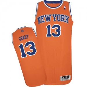 Maillot NBA Orange Jerian Grant #13 New York Knicks Alternate Authentic Homme Adidas