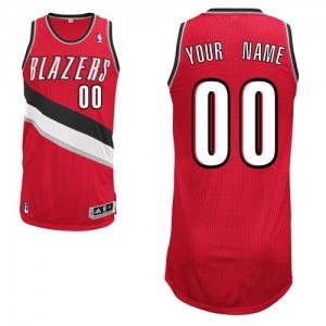Maillot NBA Rouge Authentic Personnalisé Portland Trail Blazers Alternate Homme Adidas