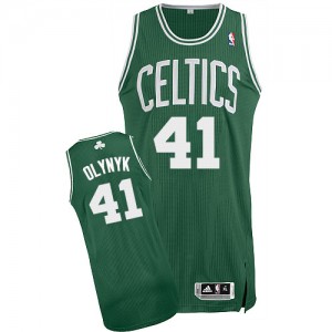 Maillot Authentic Boston Celtics NBA Road Vert (No Blanc) - #41 Kelly Olynyk - Homme