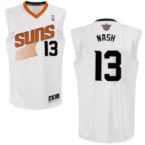 Phoenix Suns Steve Nash #13 Home Authentic Maillot d'équipe de NBA - Blanc pour Homme