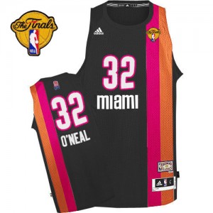 Miami Heat #32 Adidas ABA Hardwood Classic Finals Patch Noir Swingman Maillot d'équipe de NBA en soldes - Shaquille O'Neal pour Homme
