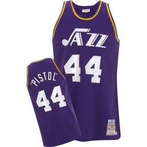 Utah Jazz #44 Adidas Pistol Violet Swingman Maillot d'équipe de NBA sortie magasin - Pete Maravich pour Homme