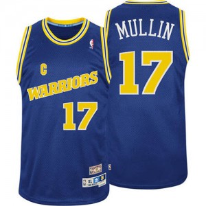 Maillot Authentic Golden State Warriors NBA Throwback Bleu - #17 Chris Mullin - Homme