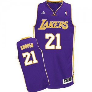 Maillot NBA Violet Michael Cooper #21 Los Angeles Lakers Road Swingman Homme Adidas