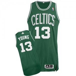 Boston Celtics James Young #13 Road Authentic Maillot d'équipe de NBA - Vert (No Blanc) pour Homme