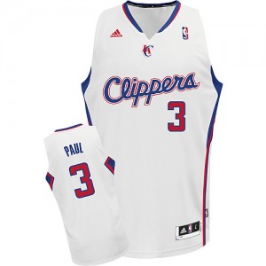 Maillot NBA Los Angeles Clippers #3 Chris Paul Blanc Adidas Swingman Home - Homme