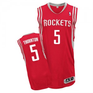 Maillot NBA Rouge Marcus Thornton #5 Houston Rockets Road Authentic Homme Adidas