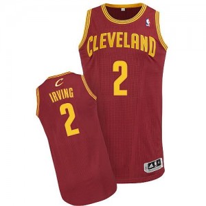 Cleveland Cavaliers #2 Adidas Road Vin Rouge Authentic Maillot d'équipe de NBA pour pas cher - Kyrie Irving pour Homme