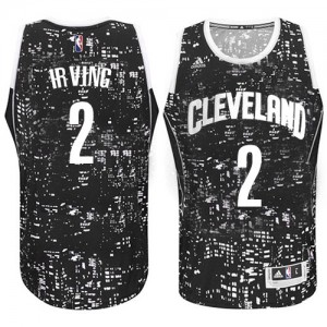 Maillot NBA Noir Kyrie Irving #2 Cleveland Cavaliers City Light Authentic Homme Adidas