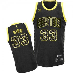 Maillot Swingman Boston Celtics NBA Electricity Fashion Noir - #33 Larry Bird - Homme