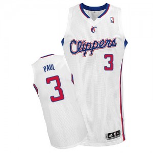 Maillot Adidas Blanc Home Authentic Los Angeles Clippers - Chris Paul #3 - Homme