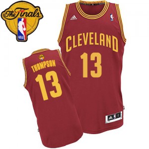 Maillot NBA Cleveland Cavaliers #13 Tristan Thompson Vin Rouge Adidas Swingman Road 2015 The Finals Patch - Homme