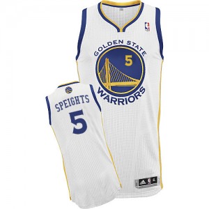 Maillot NBA Authentic Marreese Speights #5 Golden State Warriors Home Blanc - Homme