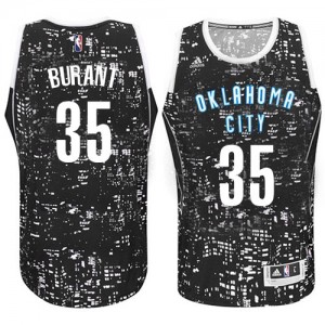 Oklahoma City Thunder Kevin Durant #35 City Light Swingman Maillot d'équipe de NBA - Noir pour Homme