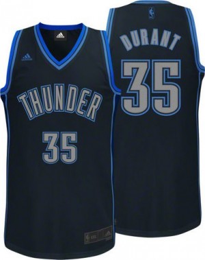 Maillot NBA Swingman Kevin Durant #35 Oklahoma City Thunder Graystone Fashion Noir - Homme