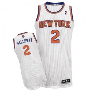 New York Knicks Langston Galloway #2 Home Authentic Maillot d'équipe de NBA - Blanc pour Homme