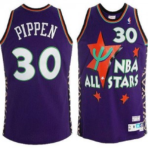 Chicago Bulls #30 Adidas Throwback 1995 All Star Violet Authentic Maillot d'équipe de NBA Peu co?teux - Scottie Pippen pour Homme