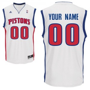 Maillot NBA Detroit Pistons Personnalisé Swingman Blanc Adidas Home - Enfants