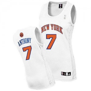Maillot NBA Authentic Carmelo Anthony #7 New York Knicks Home Blanc - Femme