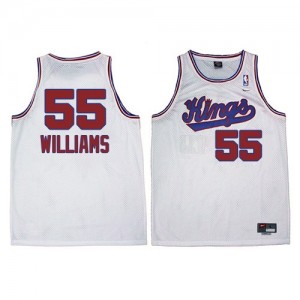 Sacramento Kings #55 Adidas New Throwback Blanc Swingman Maillot d'équipe de NBA Vente - Jason Williams pour Homme