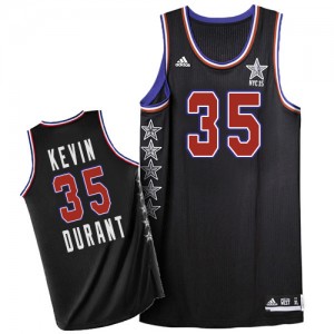 Oklahoma City Thunder #35 Adidas 2015 All Star Noir Authentic Maillot d'équipe de NBA Expédition rapide - Kevin Durant pour Homme