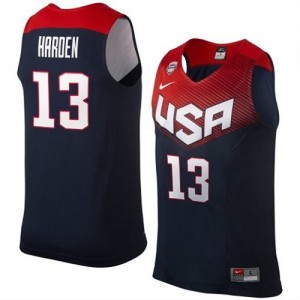 Team USA #13 Nike 2014 Dream Team Bleu marin Authentic Maillot d'équipe de NBA Magasin d'usine - James Harden pour Homme