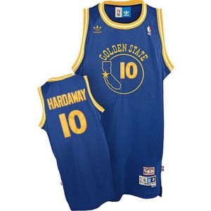 Maillot Adidas Bleu royal Throwback Authentic Golden State Warriors - Tim Hardaway #10 - Homme