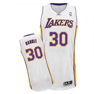 Maillot NBA Los Angeles Lakers #30 Julius Randle Blanc Adidas Authentic Alternate - Homme