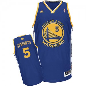 Maillot NBA Bleu royal Marreese Speights #5 Golden State Warriors Road Swingman Homme Adidas