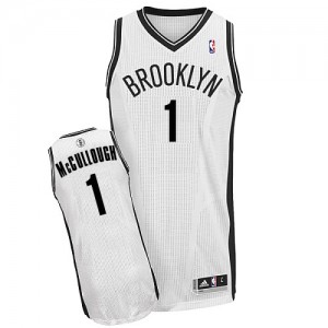 Maillot NBA Brooklyn Nets #1 Chris McCullough Blanc Adidas Authentic Home - Homme