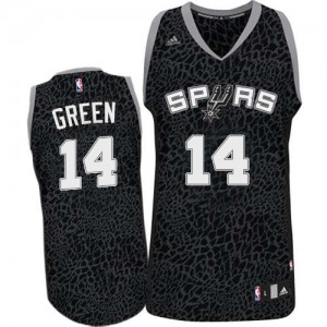 San Antonio Spurs #14 Adidas Crazy Light Noir Authentic Maillot d'équipe de NBA pas cher - Danny Green pour Homme